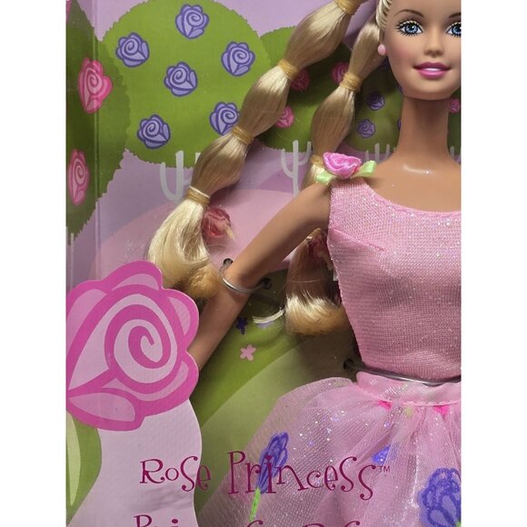 Rose Princess Blonde Barbie Doll Mattel 2000- New In Box - Picture 3 of 16